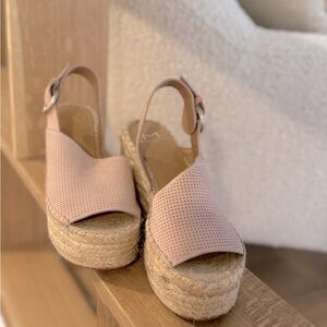 Pink/taupe wedges